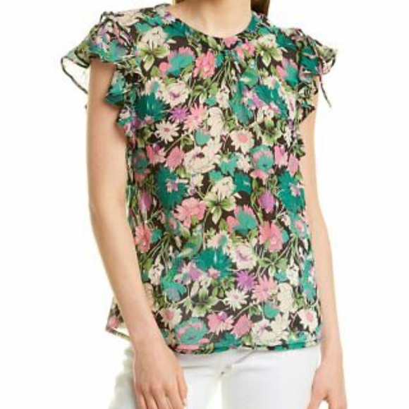 Banjanan Olga Ruffled Cotton Blouse Fiesta black - Picture 2 of 6